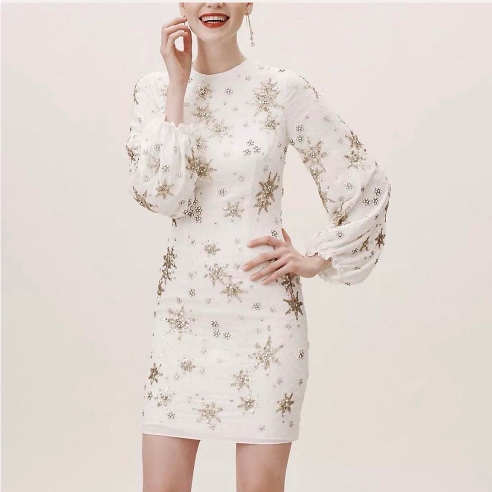 BHLDN Mercure Dress White Wedding Mini Dress